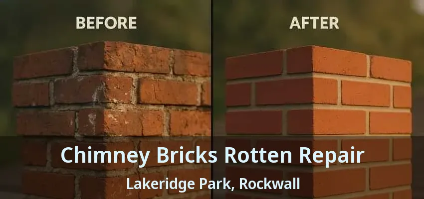 Chimney Bricks Rotten Repair Lakeridge Park, Rockwall - TX