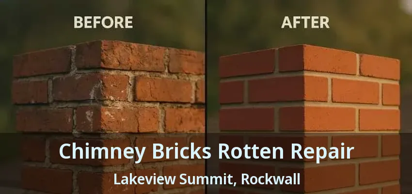 Chimney Bricks Rotten Repair Lakeview Summit, Rockwall - TX