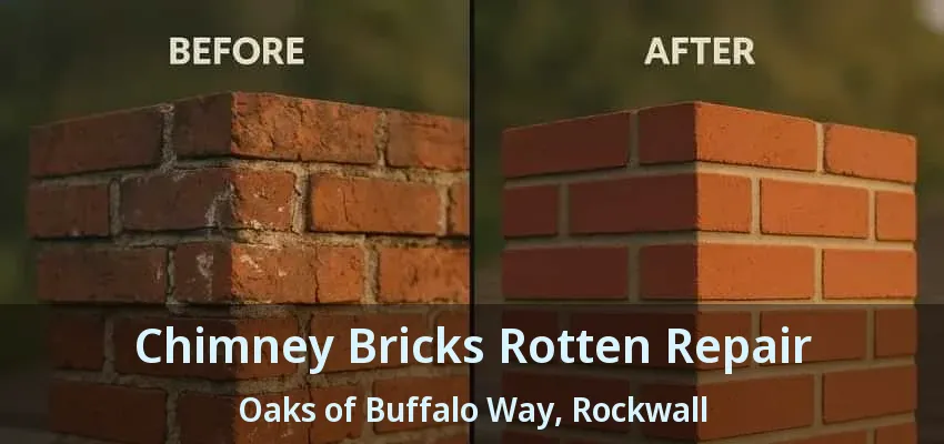 Chimney Bricks Rotten Repair Oaks of Buffalo Way, Rockwall - TX