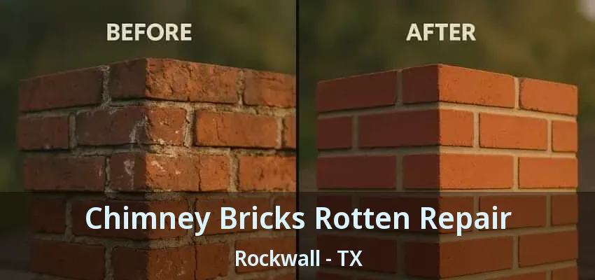 Chimney Bricks Rotten Repair Rockwall - TX