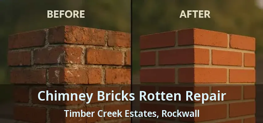 Chimney Bricks Rotten Repair Timber Creek Estates, Rockwall - TX