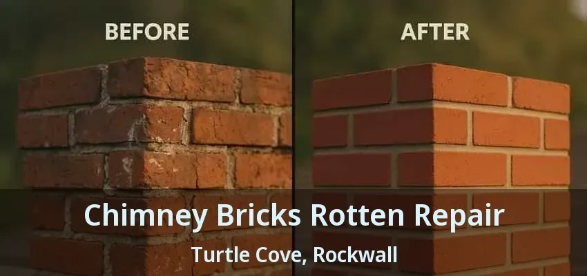 Chimney Bricks Rotten Repair Turtle Cove, Rockwall - TX