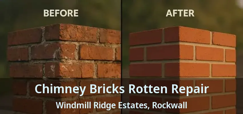 Chimney Bricks Rotten Repair Windmill Ridge Estates, Rockwall - TX