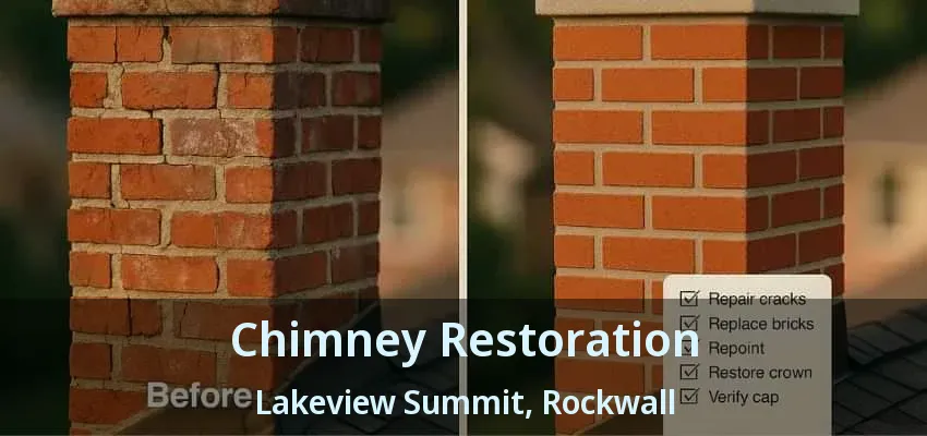 Chimney Restoration Lakeview Summit, Rockwall - TX