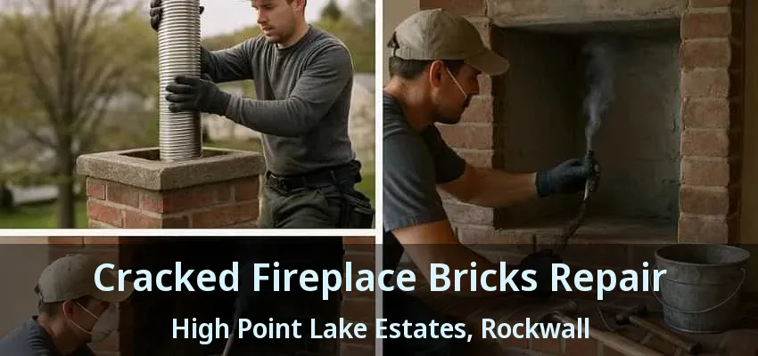 Cracked Fireplace Bricks Repair High Point Lake Estates, Rockwall - TX