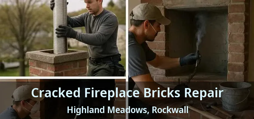 Cracked Fireplace Bricks Repair Highland Meadows, Rockwall - TX