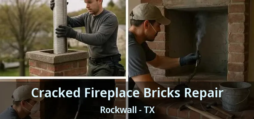 Cracked Fireplace Bricks Repair Rockwall - TX