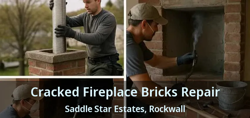 Cracked Fireplace Bricks Repair Saddle Star Estates, Rockwall - TX