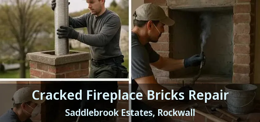 Cracked Fireplace Bricks Repair Saddlebrook Estates, Rockwall - TX