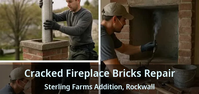 Cracked Fireplace Bricks Repair Sterling Farms Addition, Rockwall - TX