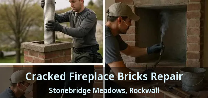 Cracked Fireplace Bricks Repair Stonebridge Meadows, Rockwall - TX