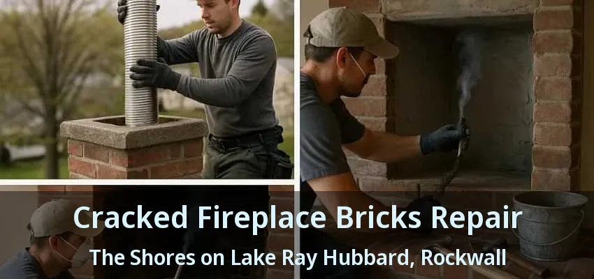 Cracked Fireplace Bricks Repair The Shores on Lake Ray Hubbard, Rockwall - TX