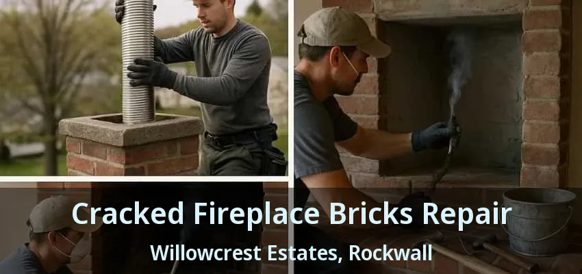 Cracked Fireplace Bricks Repair Willowcrest Estates, Rockwall - TX