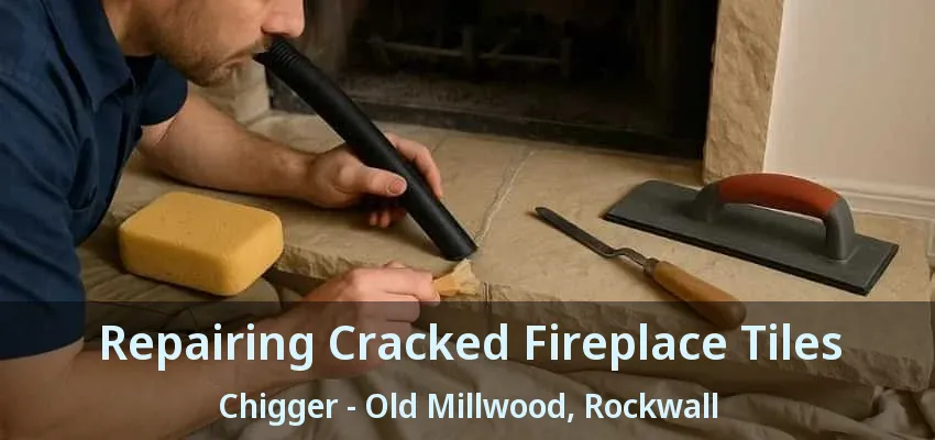 Repairing Cracked Fireplace Tiles Chigger - Old Millwood, Rockwall - TX