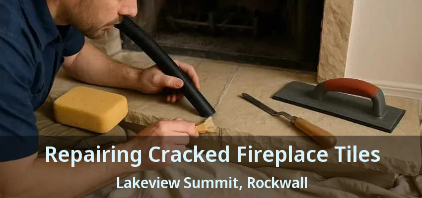 Repairing Cracked Fireplace Tiles Lakeview Summit, Rockwall - TX